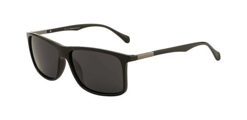Ted Smith Polarized Square Black Sunglasses (Men)