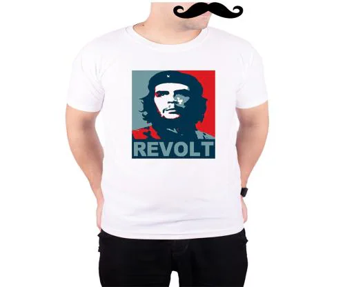 Mooch Wale Che Guevara Revolt White Quick-Dri T-shirt For Men - White, M