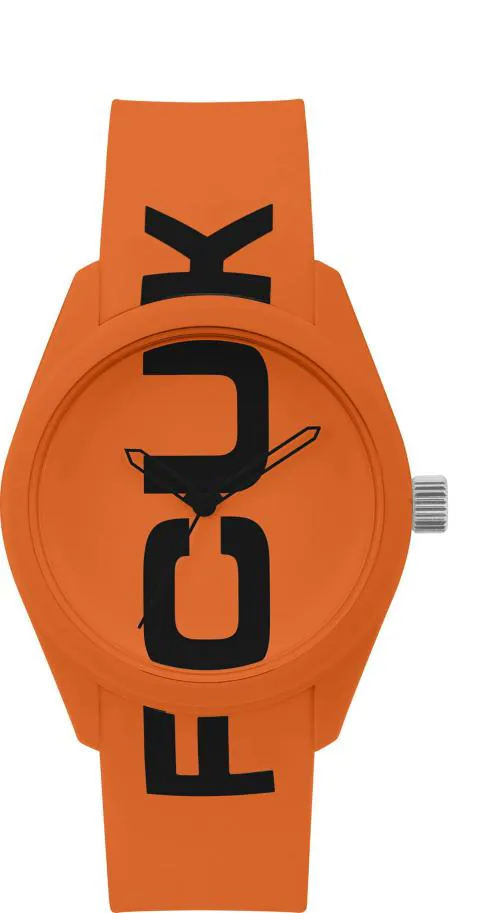 Fcuk Analog Orange Dial Orange Strap Watch For Men And Women