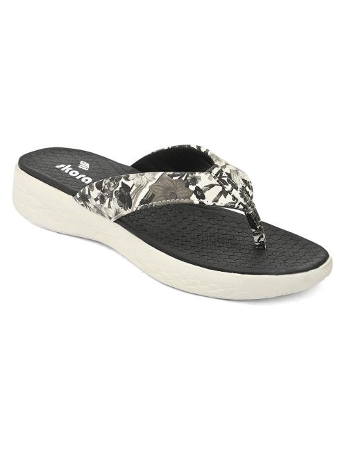 Skora Women Ortho Extra Soft Slippers - 4 Uk (Black)