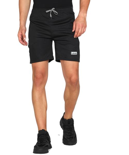 Levex solid Men Black,Sports Shorts, Regular Shorts, Running Shorts, Basic Shorts, Gym Shorts, Night Shorts-XXL