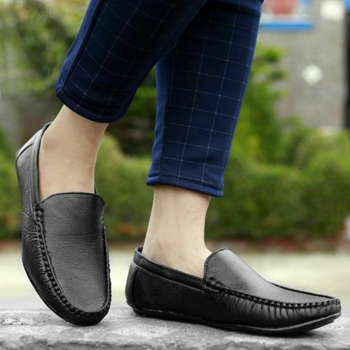 inlazer Loafers Men Formal Shoes|Comfort Trendy Walking Outdoor Stylish Loafer Shoes Loafers For Men (Black)