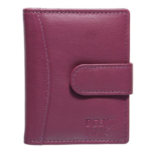 DCENT KRAFT Leather Card Holder for Men, RFID Blocked 24 card Slot Womens Purple Card Holder