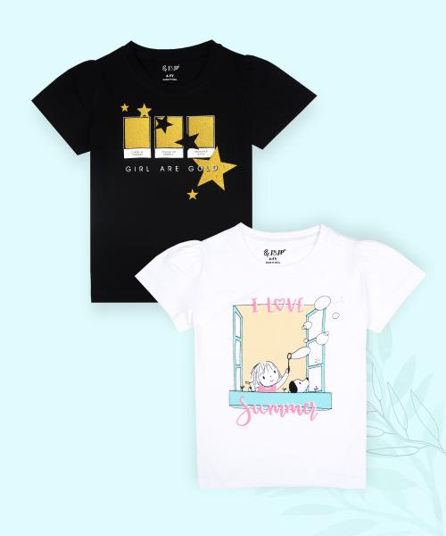 J & JP Girls Tshirts Trendy collctions - 8-9 Y