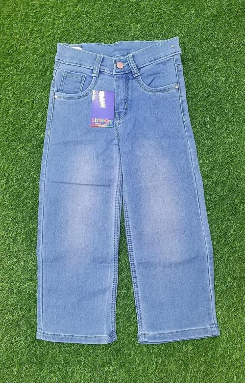 Kidzlife LittleCry I WEAR IT- I LOVE IT! GIRLS JEANS ( Bell bottom )Leg Stretch (PACK OF 1) Blue