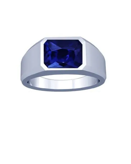 Ceylonmine CERTIFIED BLUE SAPPHIRE NEELAM RATTI STERLING SILVER ADJUSTABLE RING