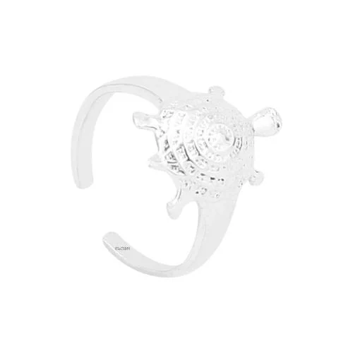ELOISH Sterling Silver Single Piece Small Turtle Tortoise Toe Ring. Women Foot Finger (Toe) Ring.