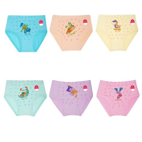Sudar King Boys and Girls Cotton Printed Frooty Brief Multicolor Pack of 6