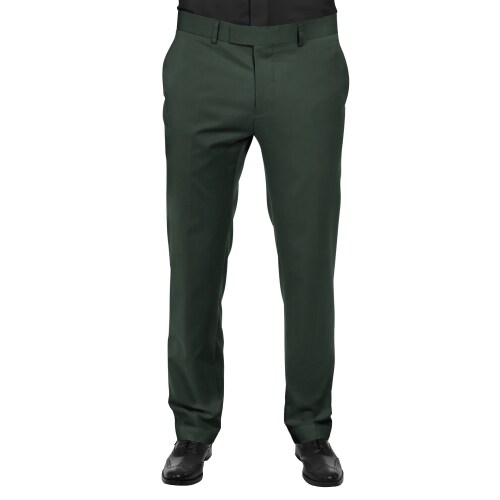 BIGREAMS.COM Unstitched Cotton Lycra Solid Stretchable Trouser Fabric For Men's (1.25 Meter, Dark Green Pant Fabric) - Free Size Pant Material