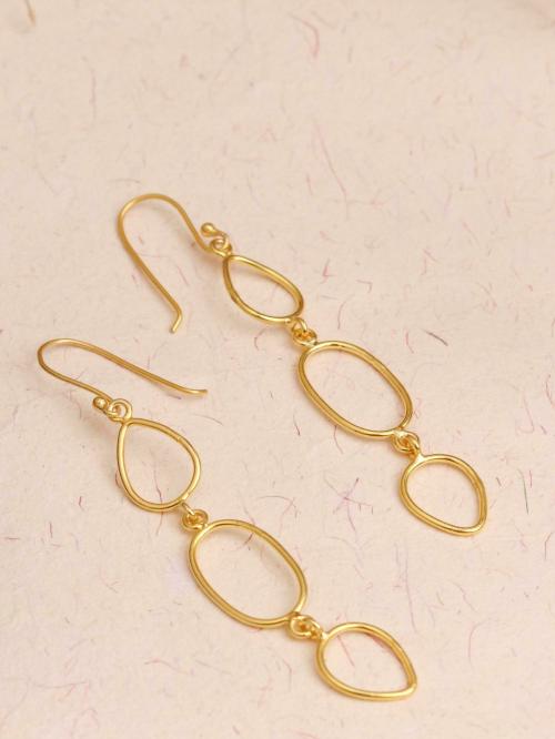 Johori Gold-Plated Hoop Earring Gold (For Women)