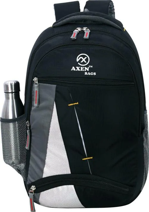 Axen Black Polyester Laptop Backpack 30 L