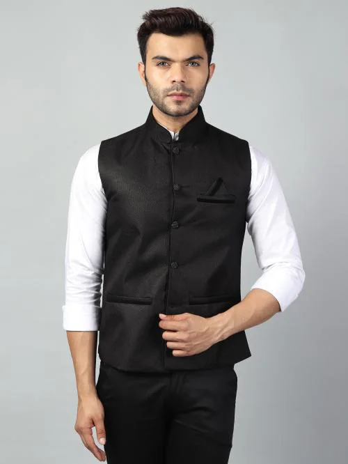 Buzzic men black waistcoat