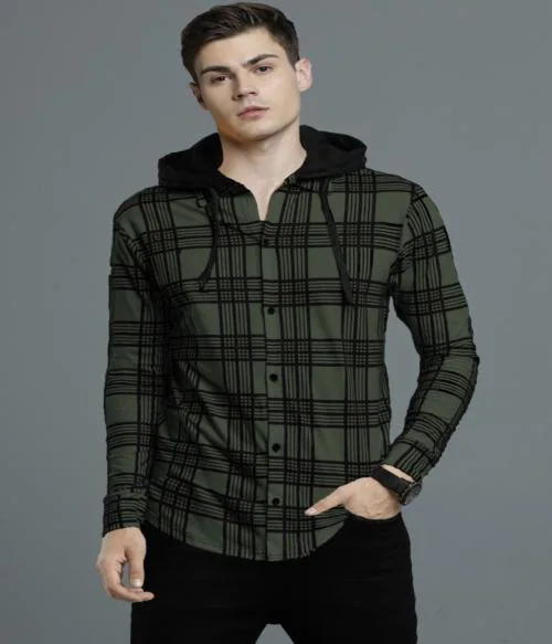 TRY THIS MENS COLLAR NECK REGULAR FIT FULL SLEEVES SHIRT