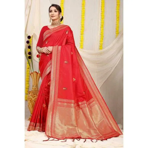 SHUBHVASTRA Exclusive Wedding Wear Weaving Silk Saree