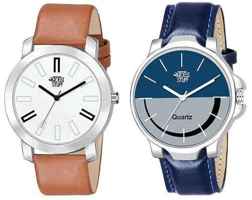 SWADESI STUFF Analogue White Dail Watch For Men- (SDS 58-59)