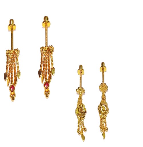 Adhira's Maharashtrian tradition Bugadi, Bugdi, Gold Plated Bugadi for Women & Girls Alloy Earring Set