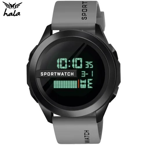 hala 1140 Sports Stylish Digital Black Dial For Men HL-1140-Grey Sports Stylish Digital Watch