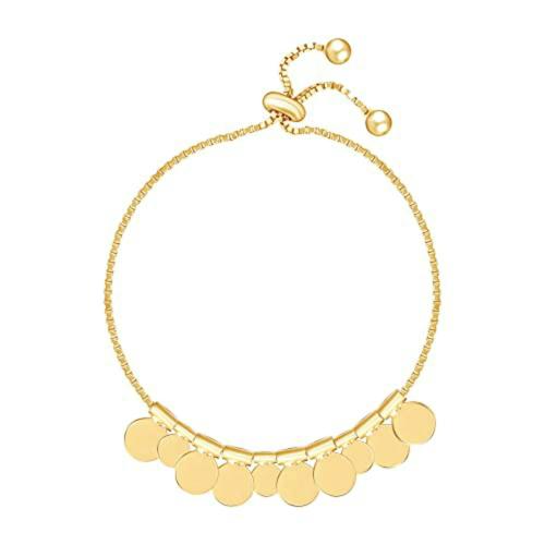 GIVA Sterling Silver Golden Lucky Coins Bracelet For Women