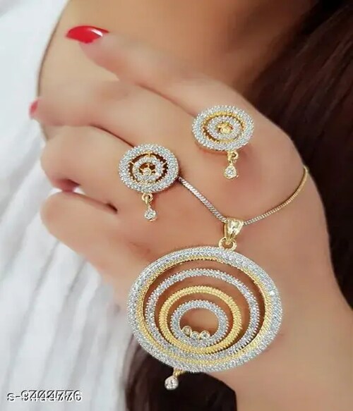 RIYA HANDICRAFT JEWELLERY American diamond Handmade Earrings