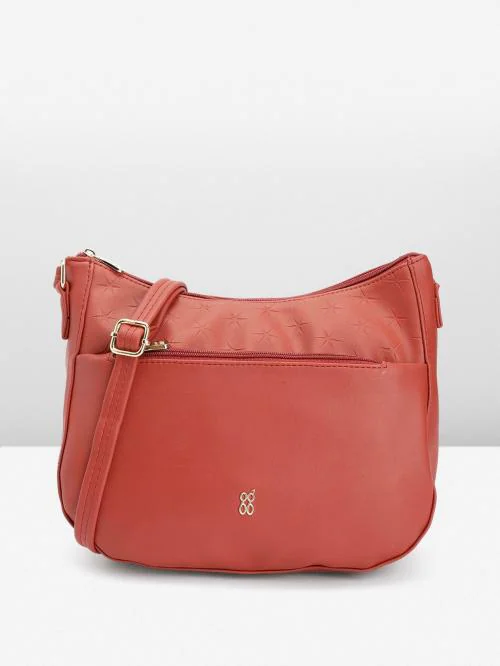 Baggit Red Polyurethane (PU) Sling Bag For Women