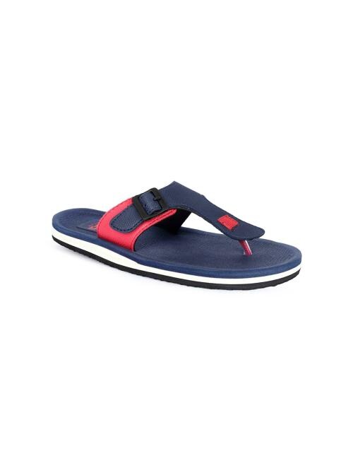 Aadi Men's Blue & Red Eva Daily Wear Casual Slipper