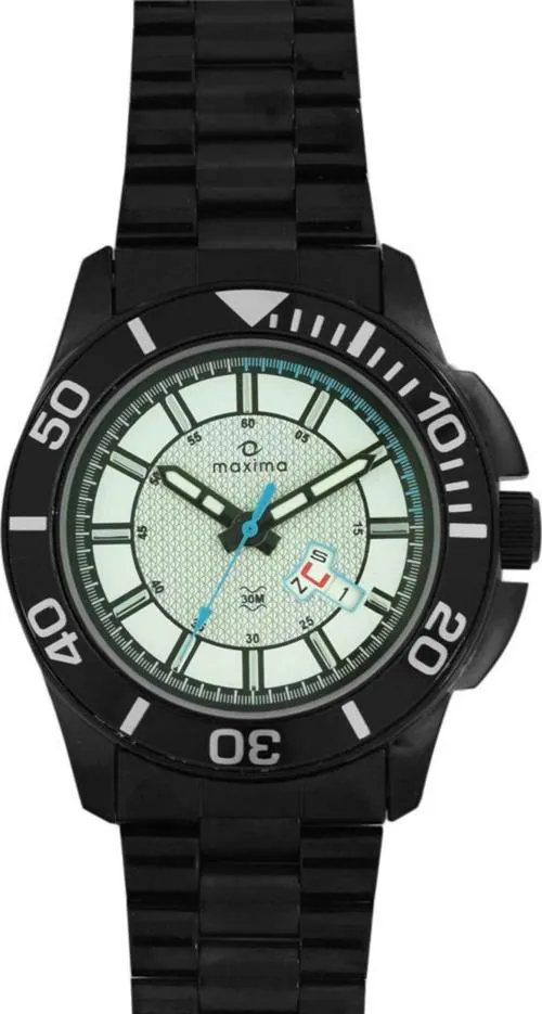 Maxima Analog Grey Dial Black Strap Watch For Men (32892CMGB)