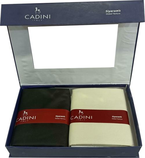 Siyaram's Men Ivory Solid Cotton Shirt & Trouser Fabric