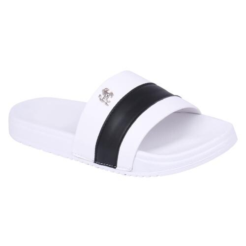 Simsan White Designer Sliders For Men