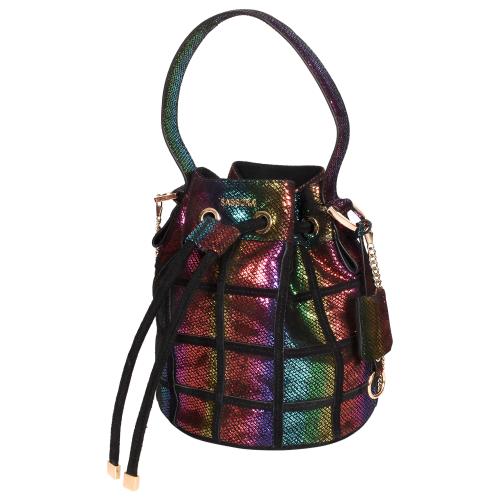 Sassora Genuine Leather Small Women Bucket Bag For Party