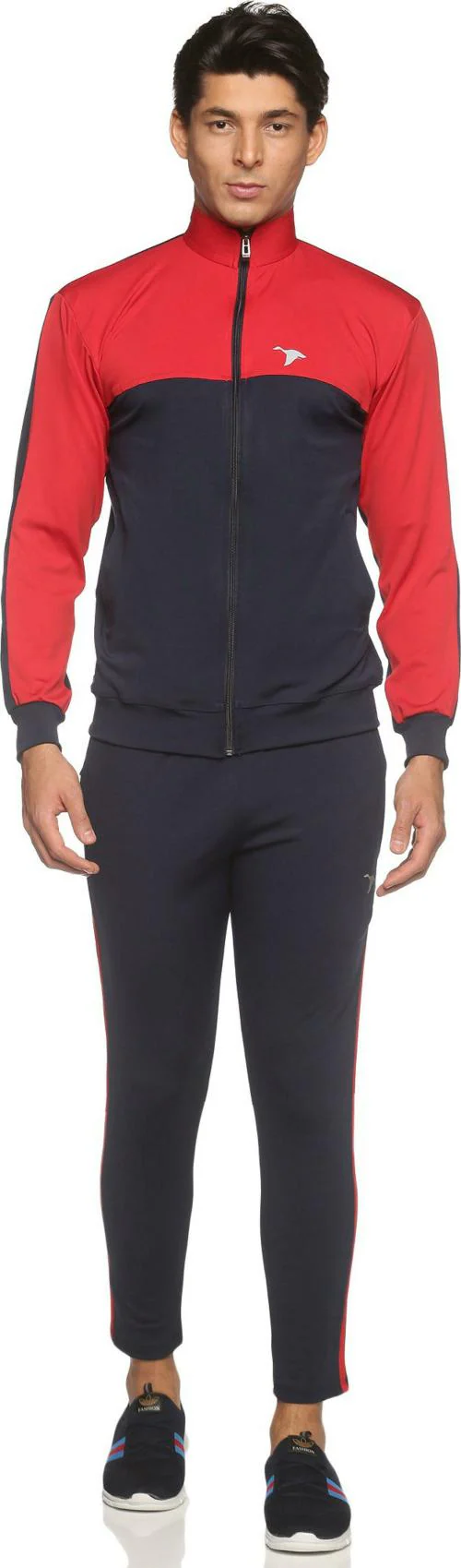 HPS Sports Men Grey Cotton Fleece Blend Solid Tracksuit (XL)