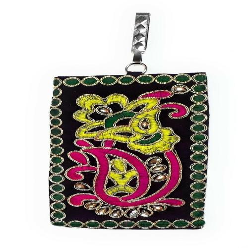 Unique Fashion Zari Design Blue Multi-Color Mobile Pouch