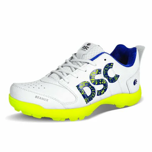 DSC Beamer Cricket Shoes, Color - Fluro Yellow, UK 7