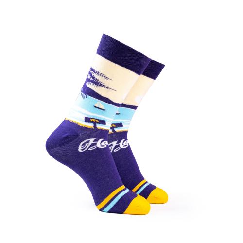 Man Arden The Beach Bae Edition Designer Socks, Casual, Office, World's Finest Quality Cotton Made, (1 Pair | Size: Free Size | Color: Multicolor | Length: Regular Socks)