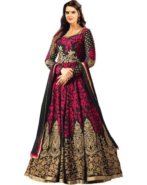 Kedar Fab Women Embroidery Silk Blend Anarkali Gown With Dupatta