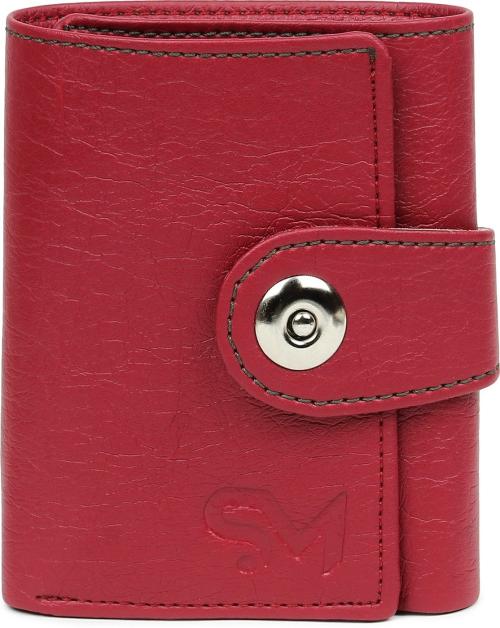 SHAMRIZ Women's & Girl's Wallet Purse | Leather Stylish Ladies Wallet with Zip Pocket |Wallet for Multiple Card Holders and Phone Pocket (Red)