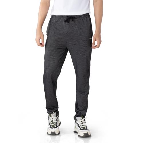 Chromozome Men Black Solid Cotton Blend Track Pants