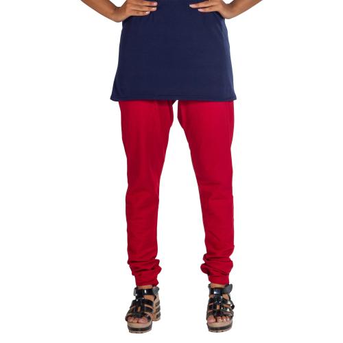 AWA Women's premium soft Cotton Chudidar pants / Gathering pants, Color - Fuschia , Size-XL