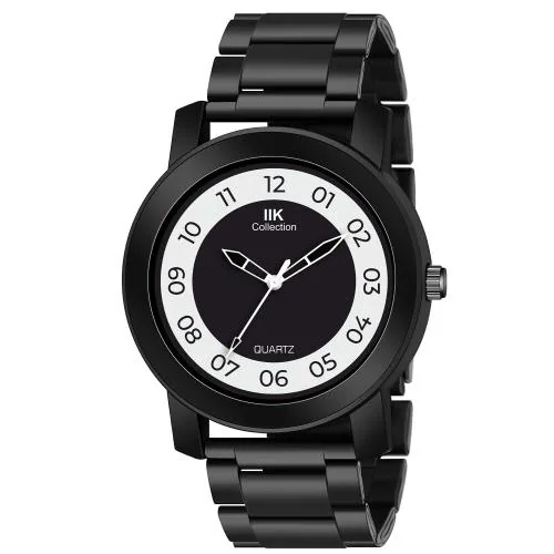 IIK COLLECTION White Stainless Steel Analog Watch For Men and Boys (IIK-878M)