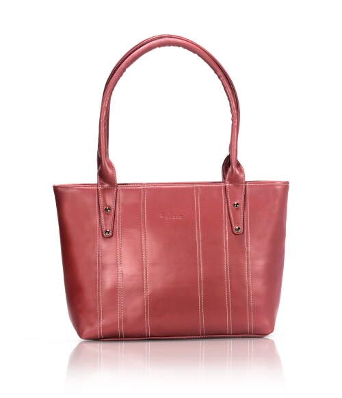 SNEAZ Women Leather Classic Hand Bags | Ladies Purse Travel Shoulder Bags Tote for Women College Girls - Large , Pink (SNZ-B-067008)