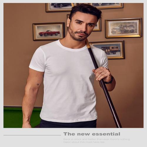 Realistic mens Tshirts | Casual Wear-S | WHITE - Color | COTTON LYCRA CREW NECK ROUND NECK Tshirts | Tshirts for mens | Halfsleeve Tshirts