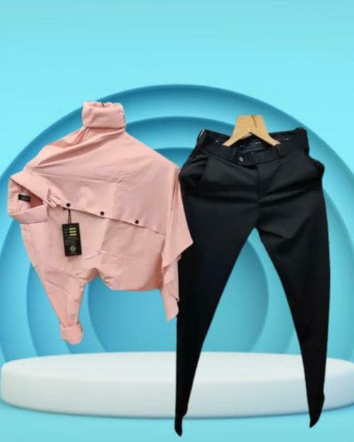 KALANABH Boys brown Shirt black formal pant Fashion formal brown shirt Fashion-For-Boys Formal-Shirt Formal-Cloth Outfit-For-Boys Formal-Fashion ( PACK OF 1 PAIR SIZE-XL)