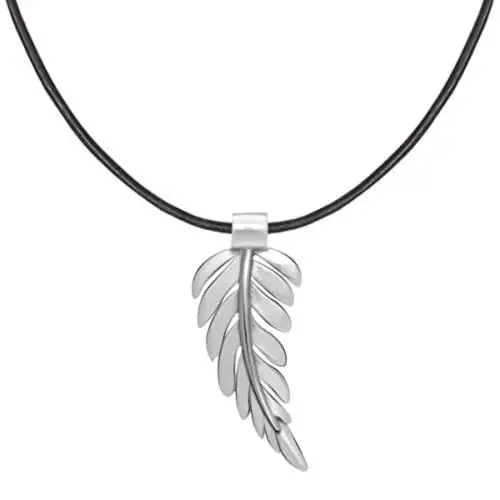 Giva Sterling Silver Leaf Pendant With Chain For Him For Men