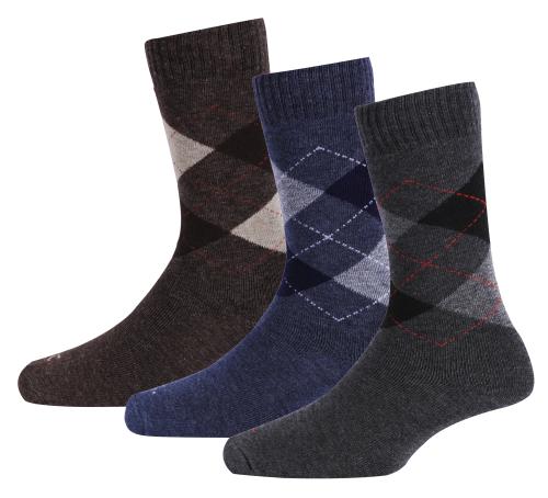 RC. ROYAL CLASS Men's Woolen Thick Towel Formal Winter Socks (Pack of 3)(Free Size, Multicolored)