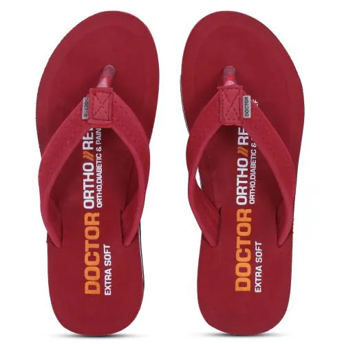DOCTOR EXTRA SOFT House Slipper for Women's | Pregnancy | Orthopaedic & Diabetic | Bounce Back Technology | Anti-Skid | Memory Foam Cushion | Slippers for Girls & Ladies Daily Use D-15-Maroon-7 UK