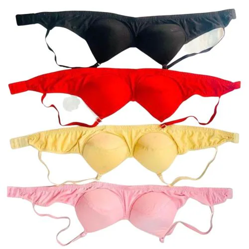 Women's PolyCotton Padded Non-Wired Everyday Bra (Pack of 4) Size-40A