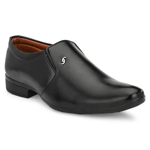 Buy Lee Peeter Synthetic Leather Black Formal Shoes For Men Online at