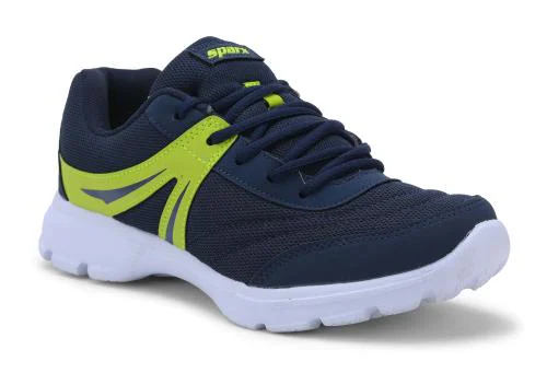 Sparx Men SM-300 Navy Blue Fluorescent Green Sports Shoes