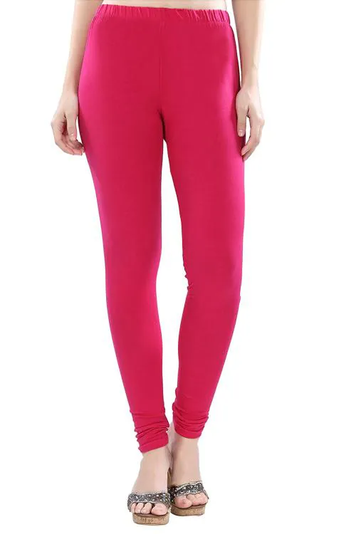 KEX Dark Pink Indian Churidar Cotton Casual wear Silm fit churidar legging for women churidar for Girl