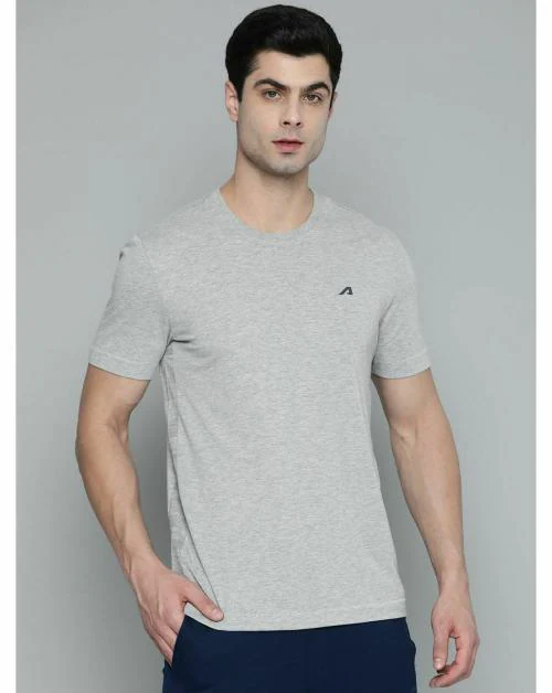 Alcis Men Grey Melange T-shirt
