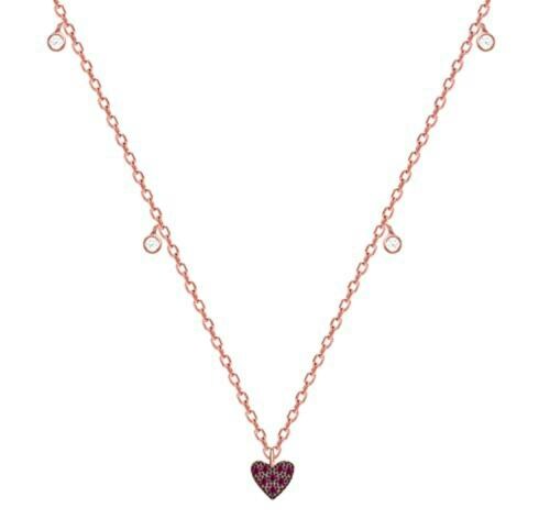 Giva Sterling Silver Rose Gold Tiny Heart Pendant For Women